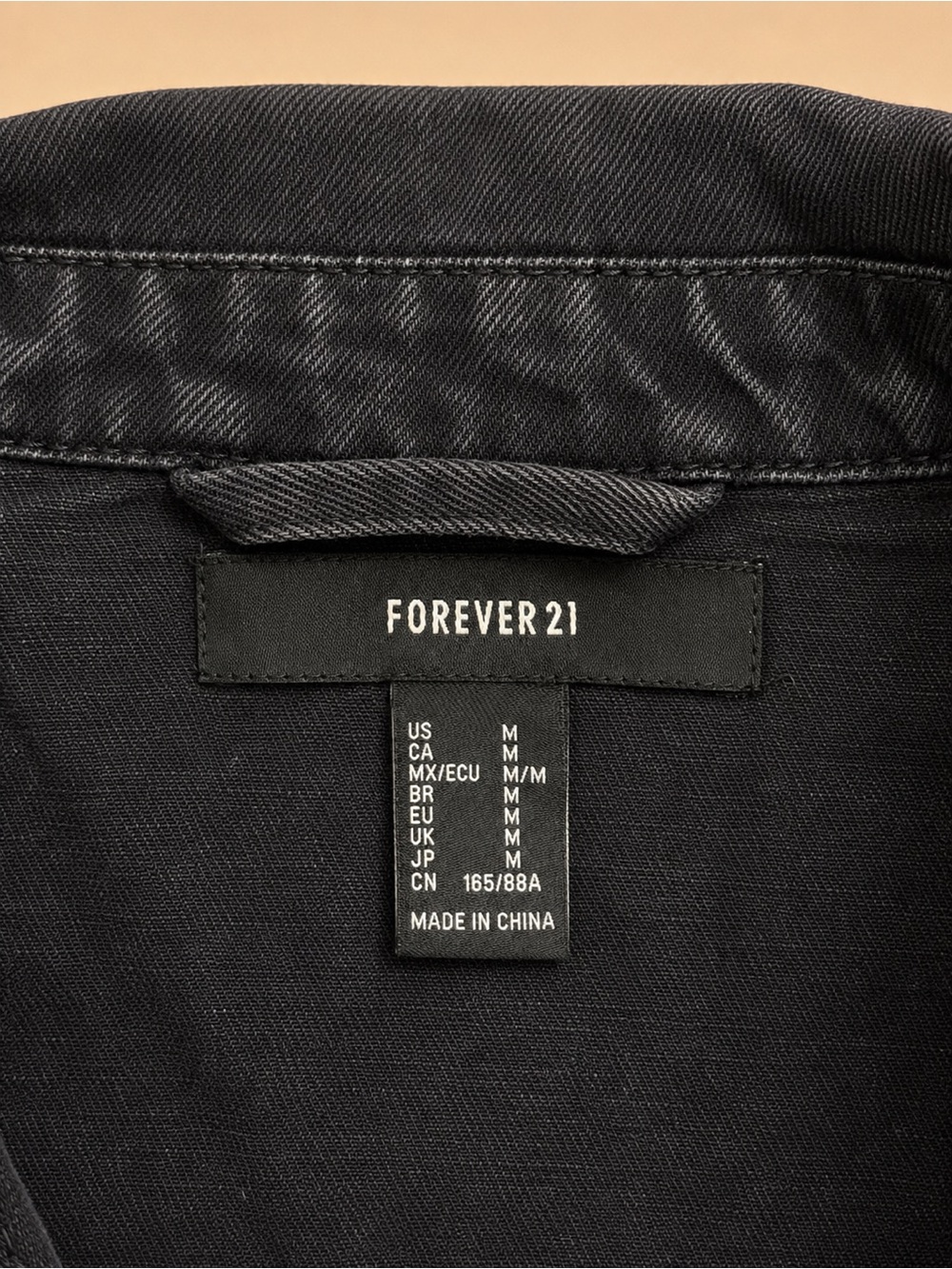 Black Cropped Denim Trucker Jacket | Size M - Picture 4 of 4